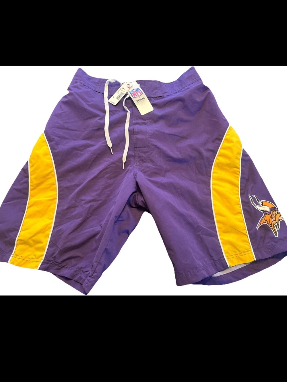 Minnesota Vikings Vintage NFL Shorts Swimming Trunks Size Large NWT